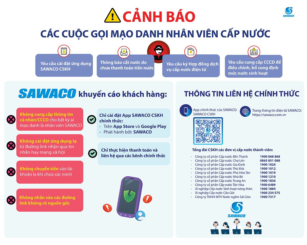 Cảnh báo các cuộc gọi mạo danh nhân viên cấp nước